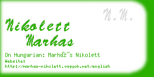 nikolett marhas business card